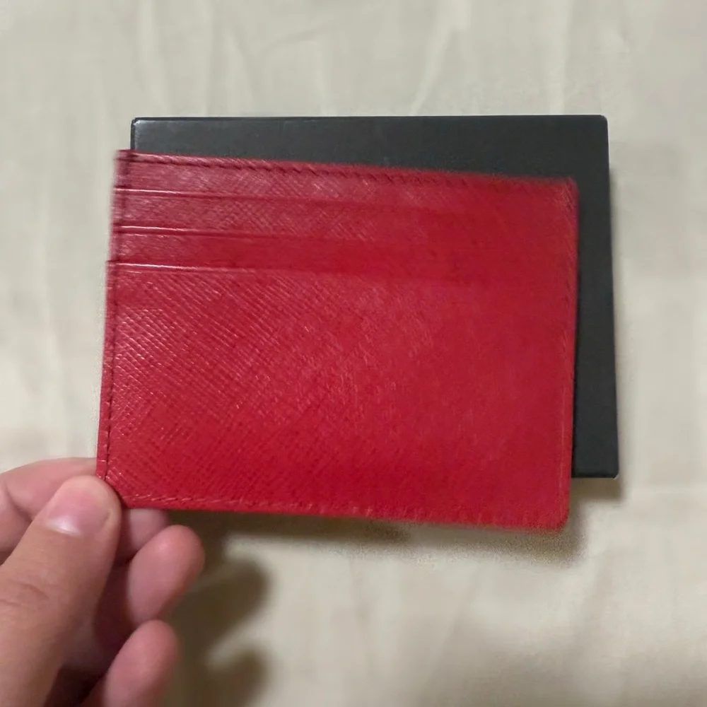 Roberto Cavalli Leather Cardcase Wallet - Red - Picture 4 of 4